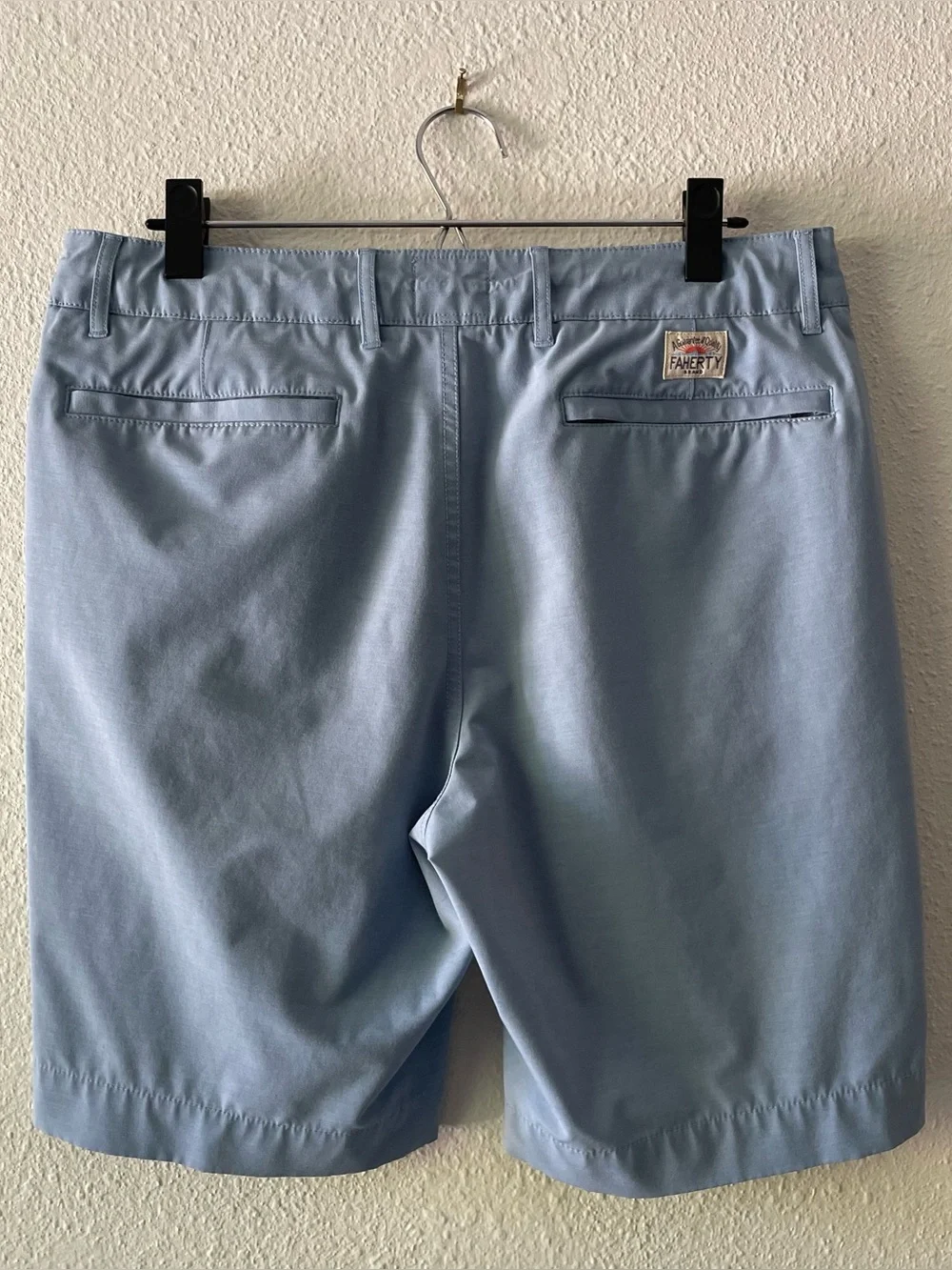 Faherty All Day Shorts Men’s 33 Blue Performance UPF 50+ Stretch Chino Shorts